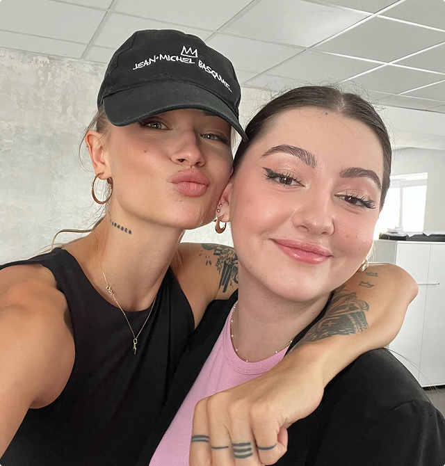 Two women taking a selfie together