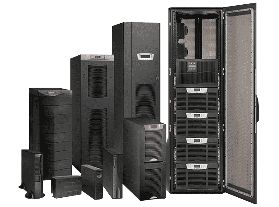 Power backup systems with batteries and UPS units